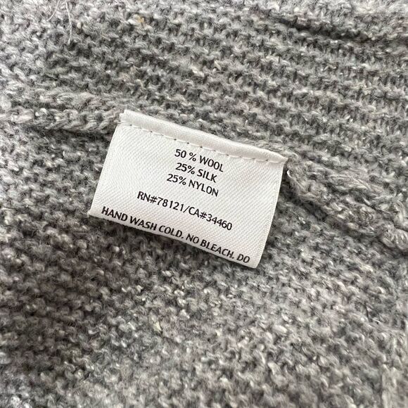 Eileen Fisher Silk Wool Blend Knit Short Sleeve Medium Tunic in Gray Sweater - Picture 12 of 12